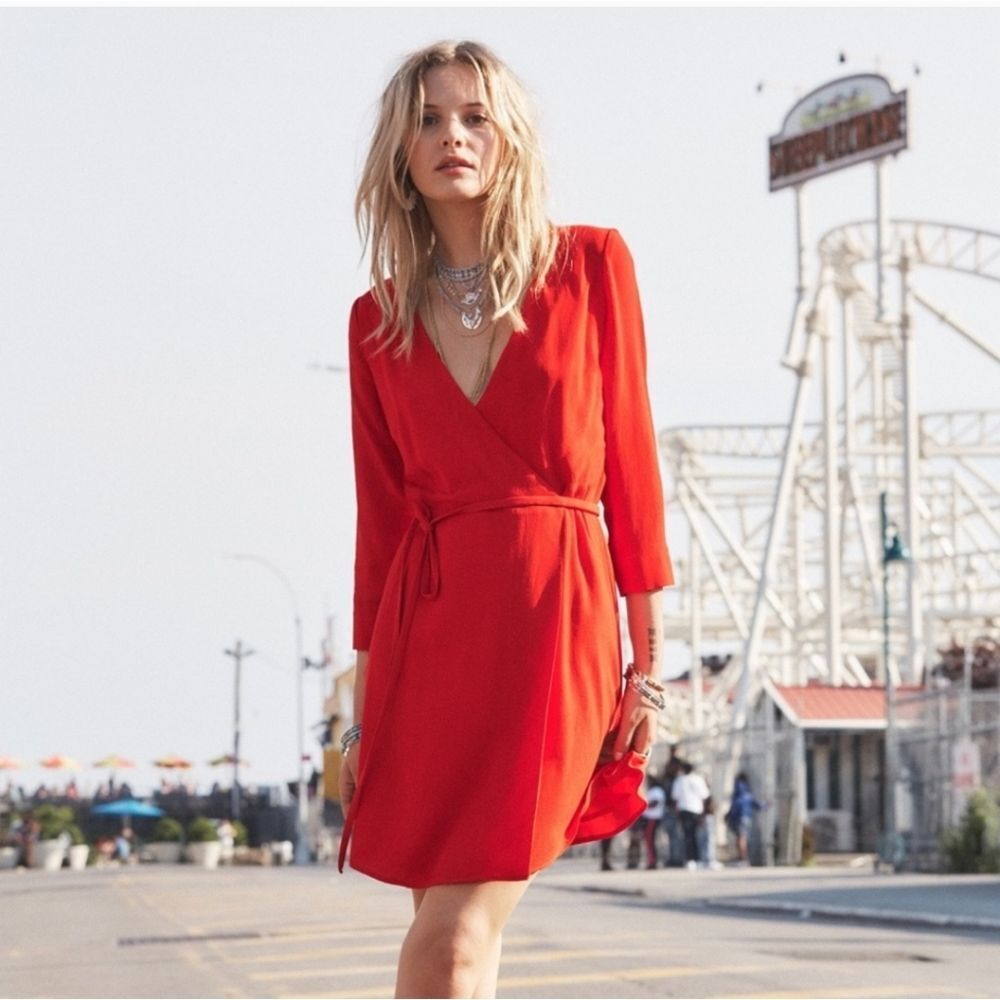 L.A. Dance Project X Sezane Red Wrapping Dress Size 36